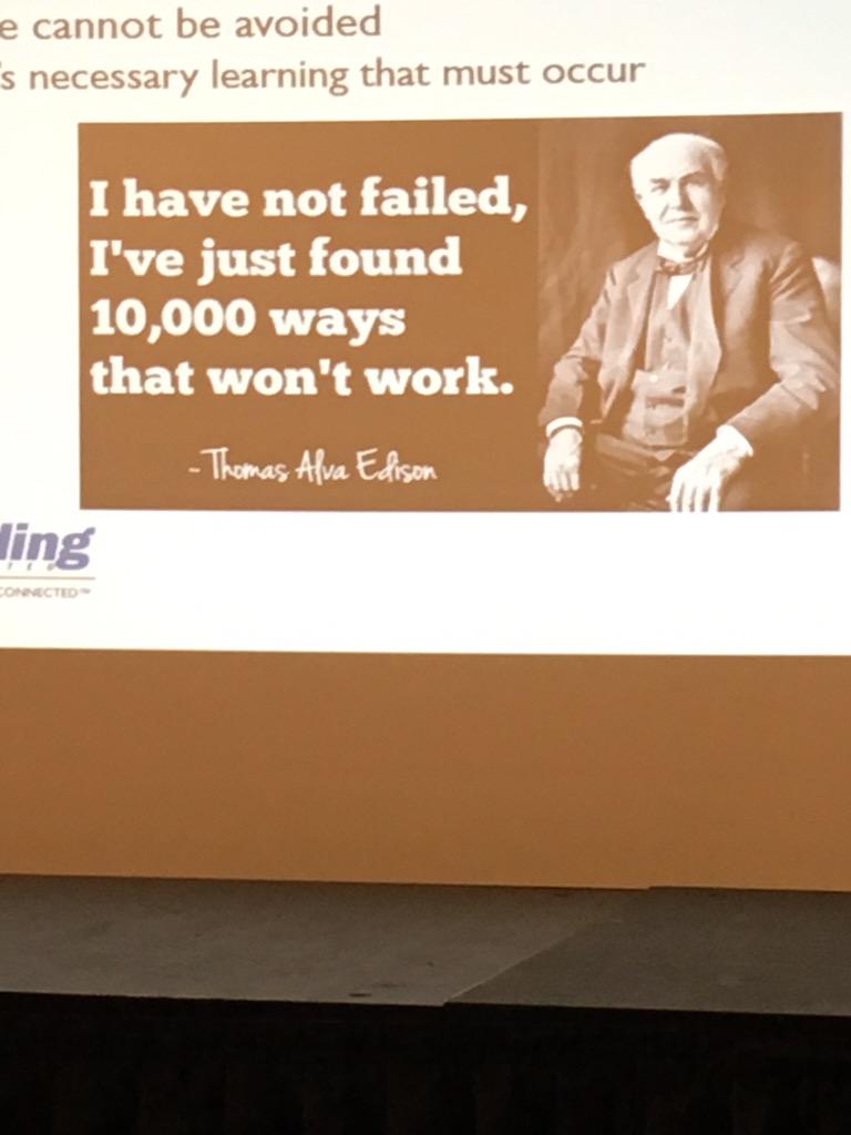 BarcodingBlog's tweet image. Don&apos;t be afraid of failure. One of .@ChaseSowden is from ThomasEddison #supplychaingeek