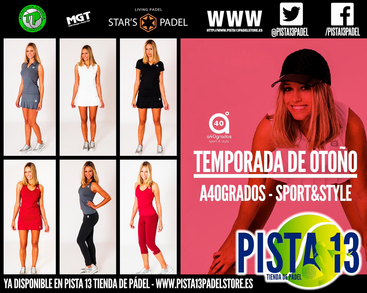 Colores rojizos, grises y negros. Las tonalidades más #otoñales de #A40GRADOS  #disponibles en <a href="/Pista13Padel/">Pista 13 Pádel</a>