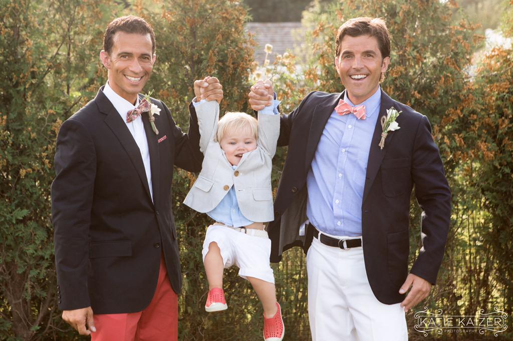 Love seeing John, Jeff &amp; little Blake over on the <a href="/HuffPostWedding/">huffpostwedding</a> Blog today! Love this #NantucketWedding