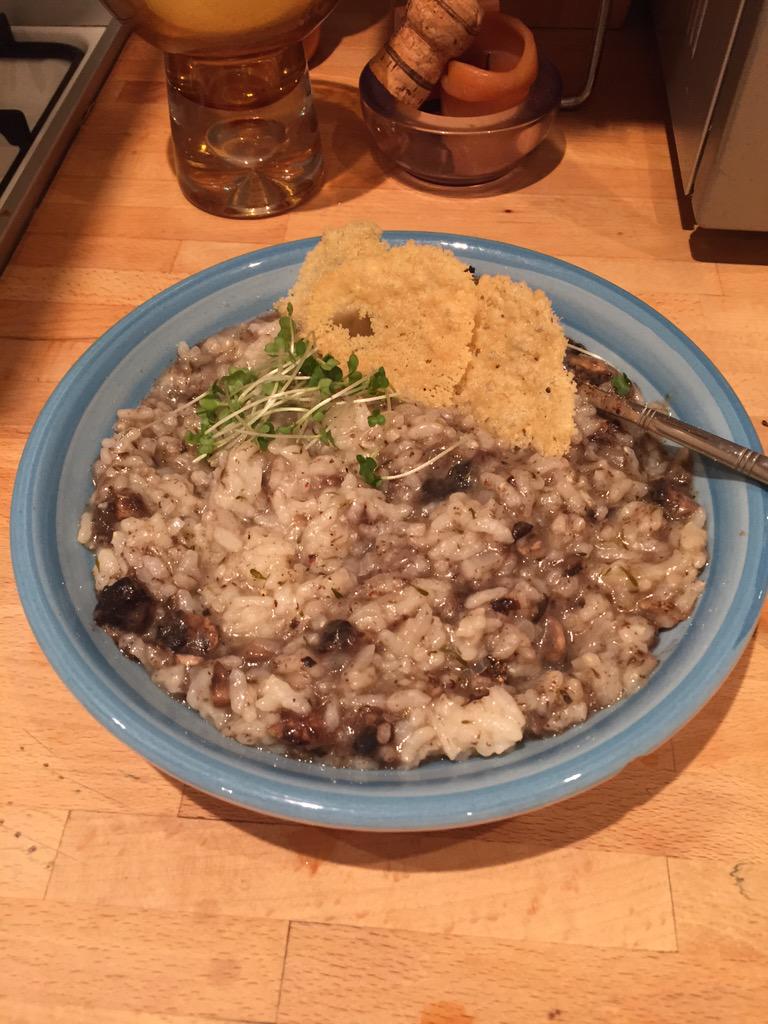 KToTheFry's tweet photo. So I made mushroom risotto from scratch..not bad considering I've only ever eaten it once! @GoogleUKBiz #GoogleMEC http://t.co/w0gDfu9oNq