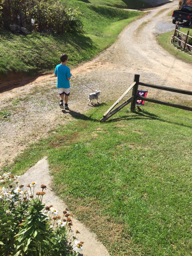 Every day Aleck runs 2check mail 2see if author R.L.Stine has written him back.He  s this guy!Happy Bday 