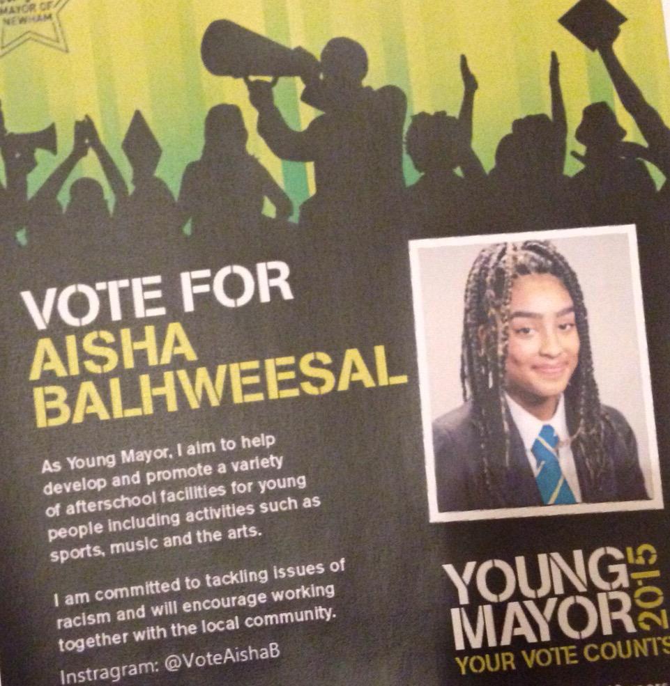 royaldocksacad's tweet photo. Hi @Alexandra993 
As a former TRDCS student &amp; Head Girl, could you RT to show support for @voteaishab please? #YMoN http://t.co/isWWjHzDkN