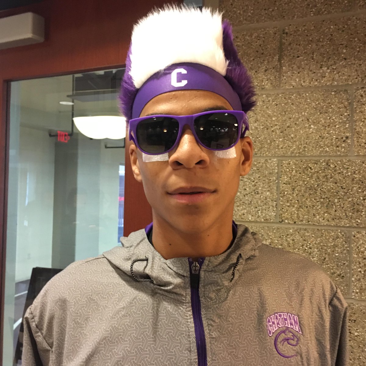 ChathamCougar's tweet photo. Stop by the Spirit Station and let your Cougar Fan Self loose to show support for the team! #PurplePower #ChatWVB http://t.co/PY20I1swMW