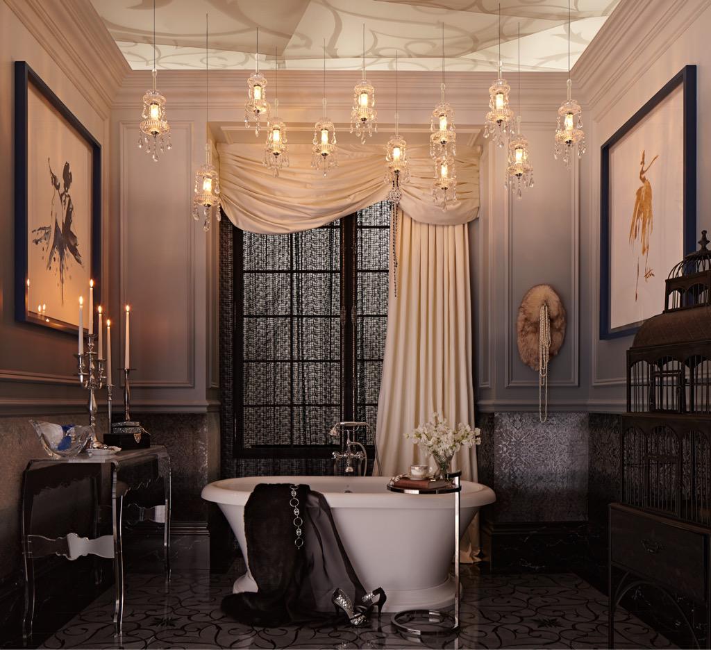 Vincentelife's tweet image. #DesignLUX Classic bathroom design using black...thanks @metrie for the amazing pic!
