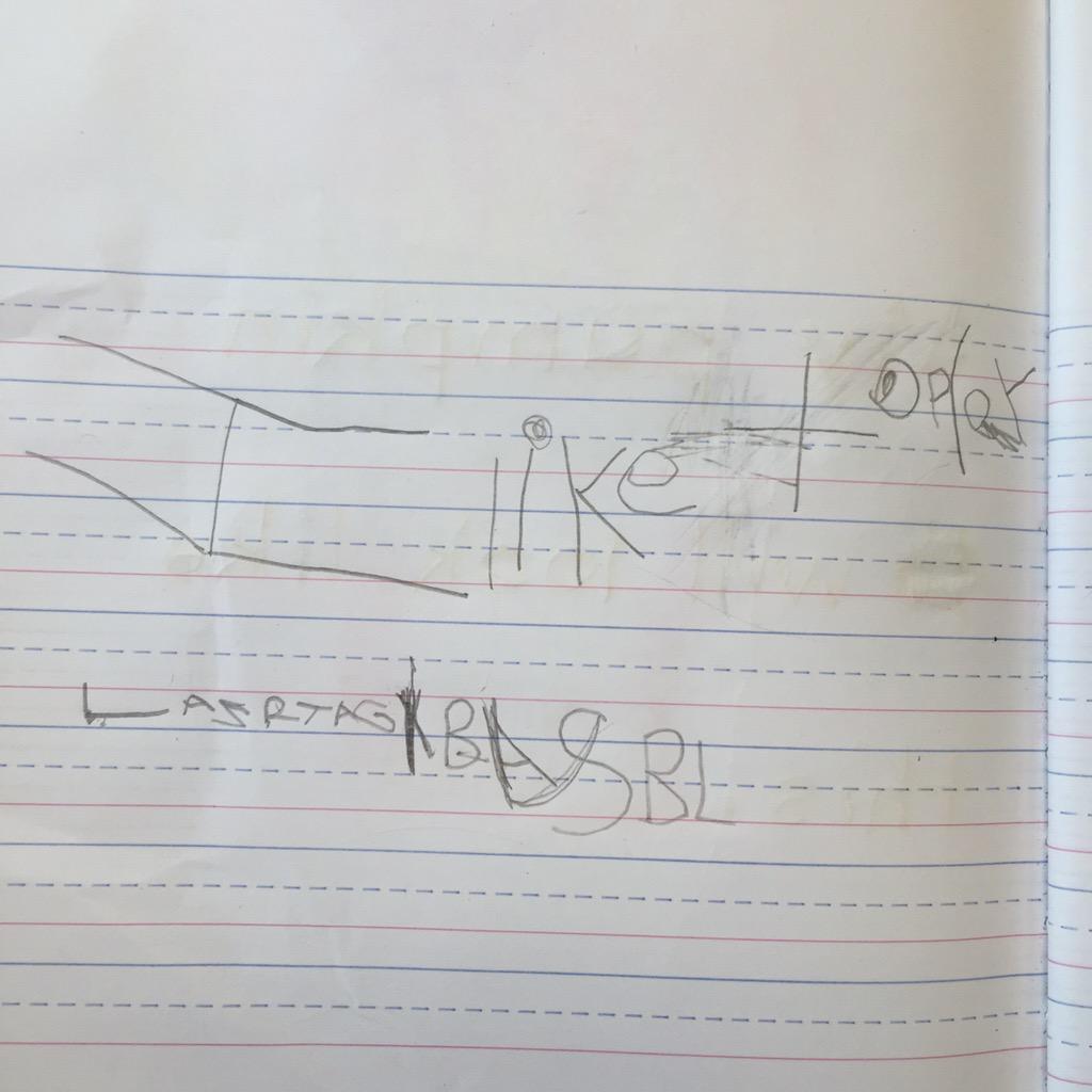 Journaling. Sounding out words by ourselves. Kindergarten rocks!! #ztroar