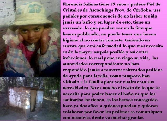 OPCEBAARG's tweet image. @gabousandivaras Por favor difundir y RT esta niña con piel d Cristal,d Ascochinga en la prov d Còrdoba nos necesita