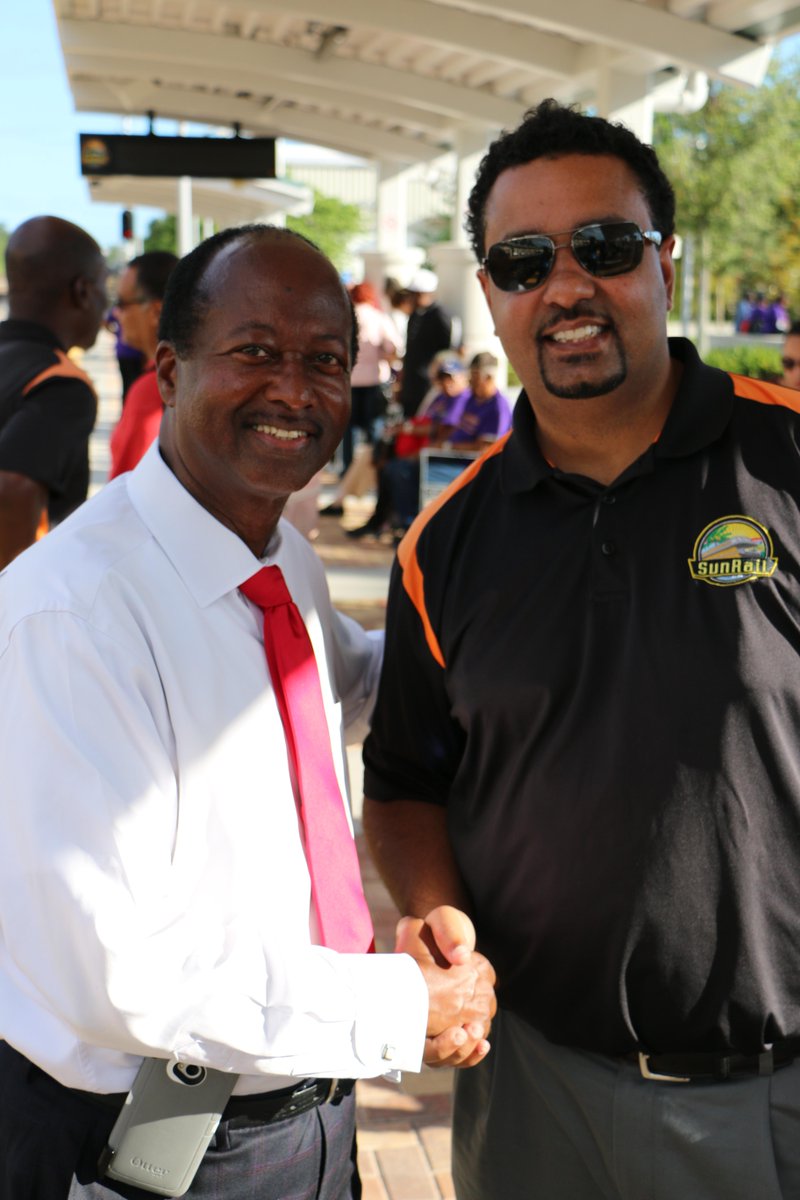 DiscoverSWAYPR's tweet photo. Our own Thad Joseph leading a #SunRail field trip today w/ Orlando Comm. Samuel B Ings &amp; his constituents #TheSWAYWay http://t.co/Um4luA6bvR