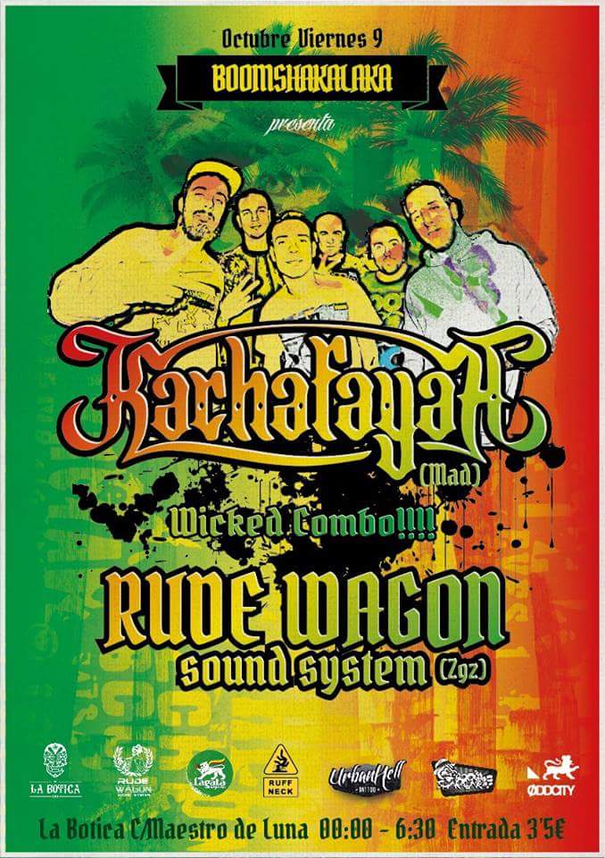 Cartelon.#pilares2015 #Zaragoza #Madrid #FaltaPocoPara <a href="/Kachafayah/">Kachafayah Sound</a> y <a href="/rudewagon/">RudeWagon Sound</a>.<a href="/La_Botica_zgz/">La Botica</a> VIERNES 9 de 00-6.30h
