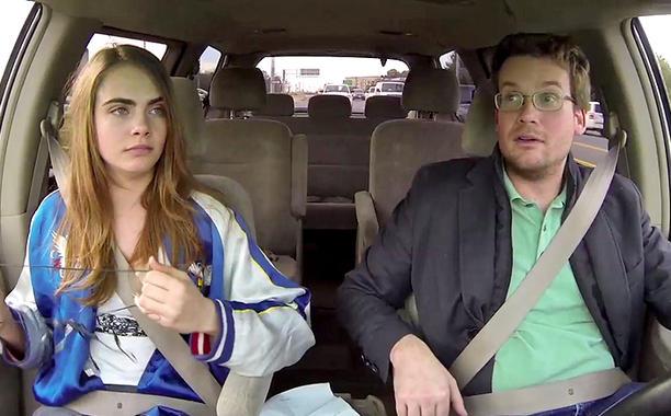 EW's tweet photo. Exclusive: @JohnGreen, @CaraDelevingne &amp; @natandalex hit the road in this #PaperTowns extra: http://t.co/td4sa4ed2E http://t.co/hHGoMNc4Ys