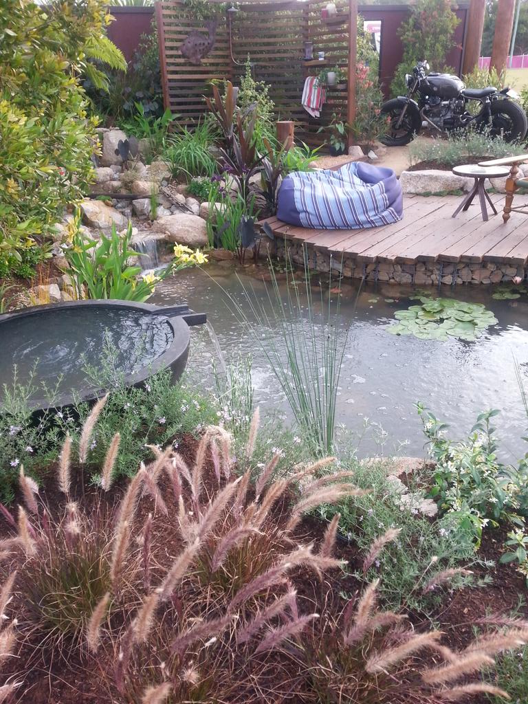 Silver Gilt medal awarded to <a href="/waterscapesaust/">Patrick Handley</a> ' Hipster Garden' at @BrisGardenShow