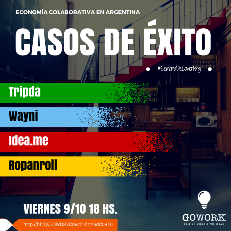 ColeccionSA's tweet photo. #SemanadelCoworking, viernes 9 - Mesa Economía colaborativa en Argentina: casos de éxito, anotate en #eventioz http://t.co/xbY3Tafdiv