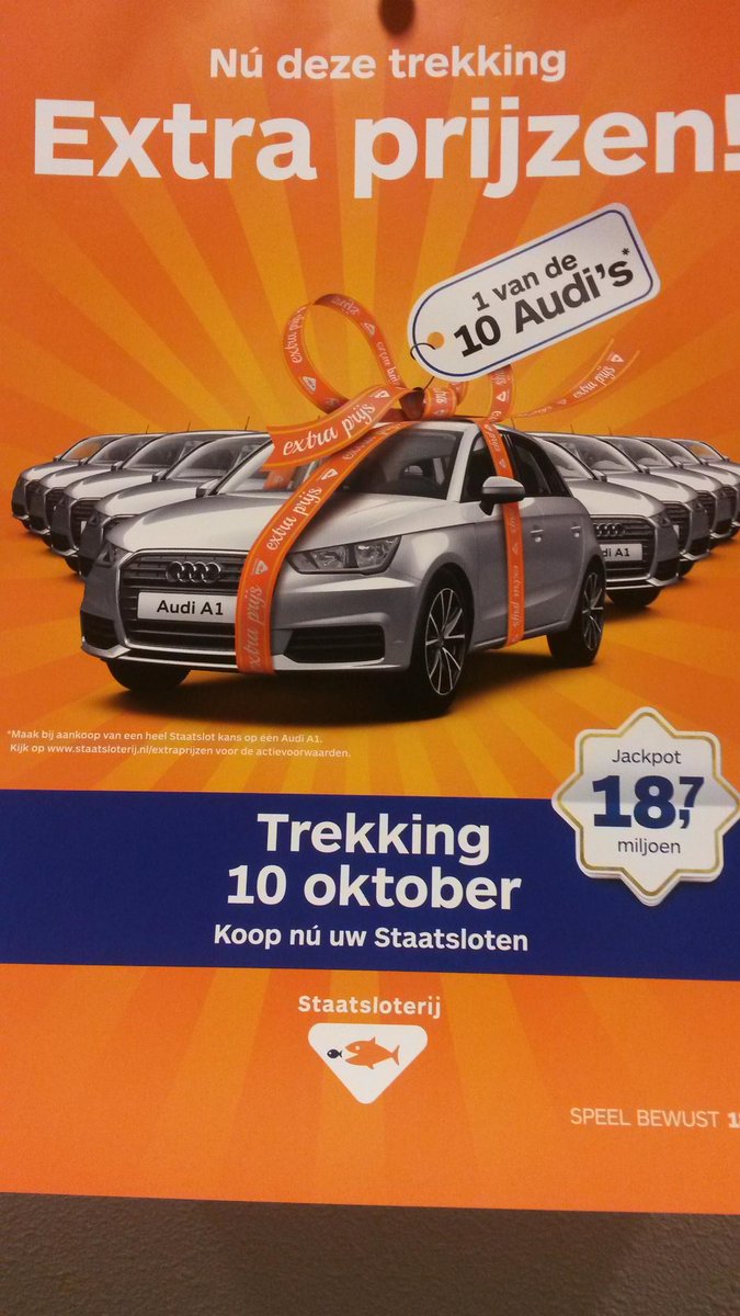 Koop nu een STAATSLOT bij TABAKTIEF OVERDIEP u heeft nog de tijd tot zaterdag 18.00 uur