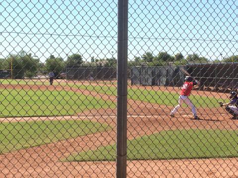 HuskyB8seball's tweet photo. @Noah_Lacy45  doing work at the Arizona Senior Showcase hosted by Baseball Factory. #representVA http://t.co/c9mZLApiB3