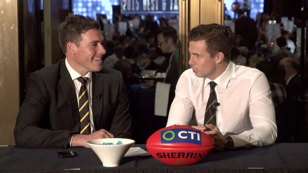 Richmond_FC's tweet photo. VIDEO: Watch @BrettDeledio03 chatting to @mattricho0 at Tuesday night's #JDM2015 night - http://t.co/xhx54eK6aV http://t.co/xsxj8zgvUD