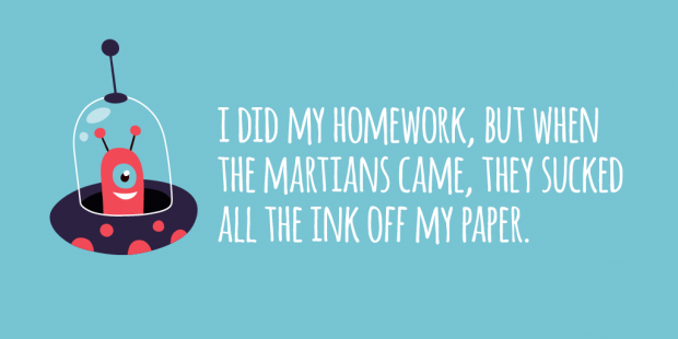 brit_cooper's tweet photo. “@edutopia: 14 hilariously absurd #homework excuses: http://t.co/ed883qv5YO. #edchat #lol #funny http://t.co/RplxaXLAJc” So fun! #EdFound