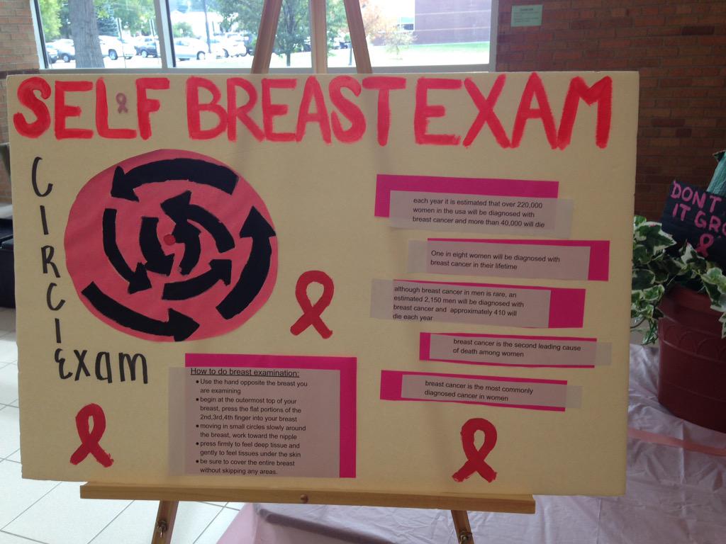 KimHaney13's tweet photo. Pink pumpkin display #PinkWeek2015 #checkyourself http://t.co/rU55bubYgO