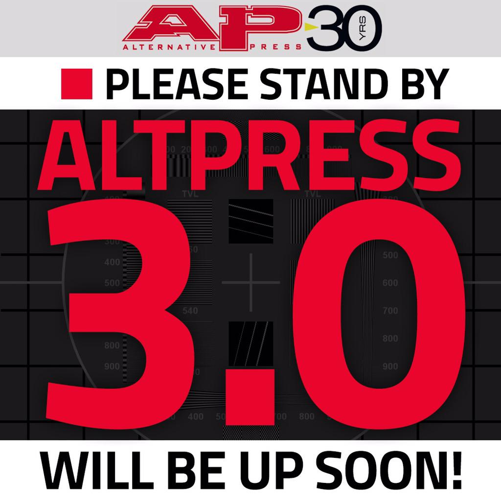 AltPress's tweet image. New website is on the way... If you&apos;re experiencing technical difficulties, please stand by 😁 #AP30