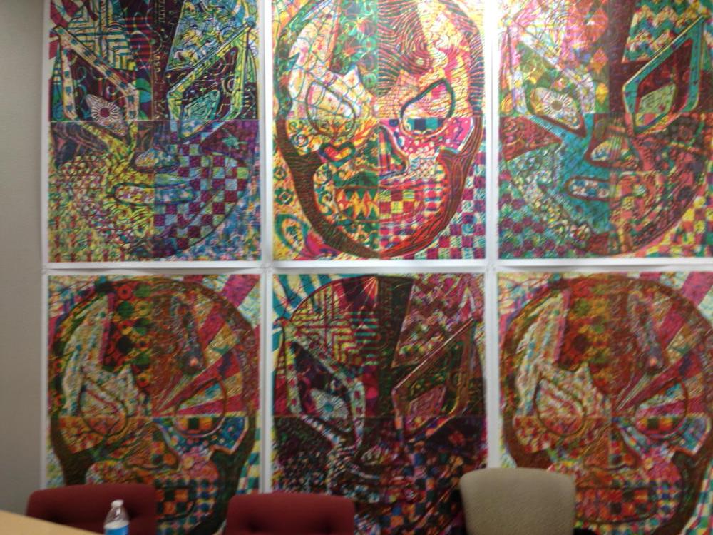 Great Lucha libre artwork on display <a href="/wrestlingmuseum/">Dan Gable Museum</a> a must stop for any wrestling fan