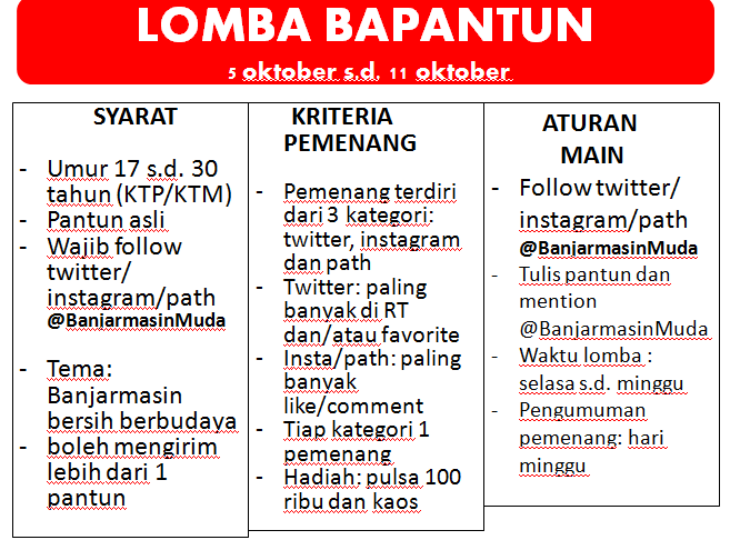 BanjarmasinMuda's tweet photo. Bangun guring perut lapar
Ke depot satumat menukar wadai
Wahai pian2 pemuda langkar
Ayu lomba pantun di TL sini http://t.co/zLa4pTuG9Z