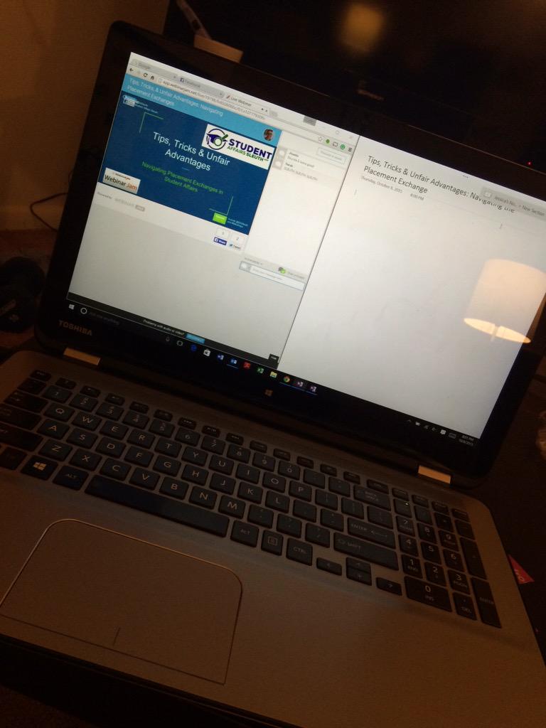 Jessica_m_Fitz's tweet image. Tuned in &amp;amp; ready for tips for navigating placement exchanges in Student Affairs! @SASleuth let's go!! #SAjobsearch