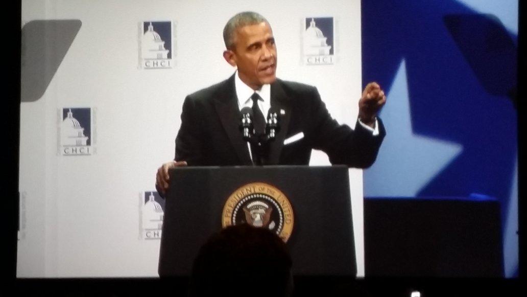 President Obama honoring Ed Royal and talking about Latino Empowerment. #chci # democrats now