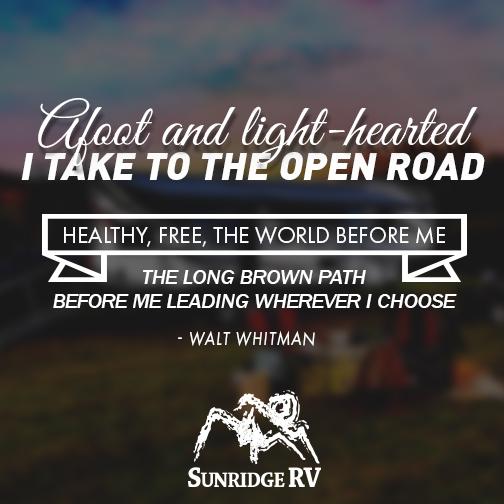 SunridgeRV's tweet photo. Find your #openroad @http://www.sunridgerv.ca! Happy #NationalPoetryDay! http://t.co/I1rnU9nLTp