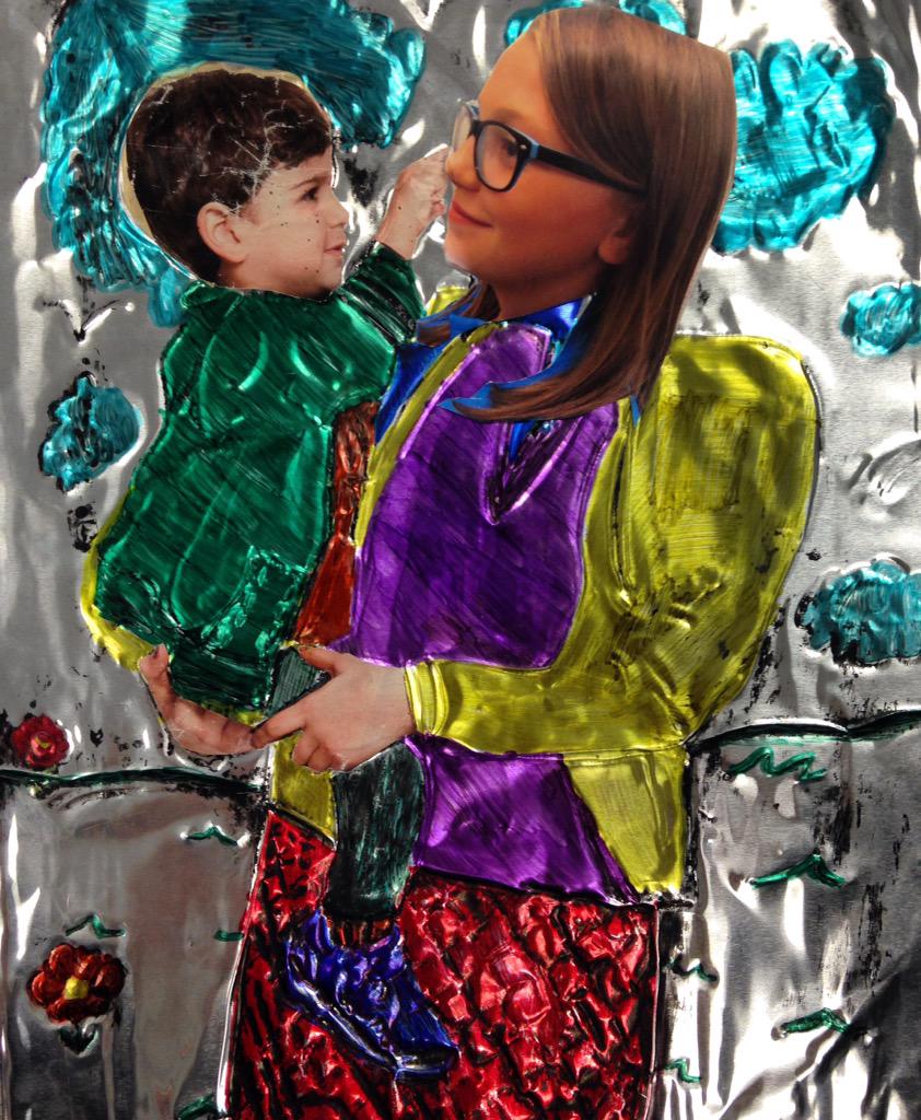 mr_audia's tweet photo. Check out my kids' Hilarious mixed media metal relief sculptures inspired by #GustavKlimt #7thGradeArtClass #Gsms http://t.co/IXdSptnB71