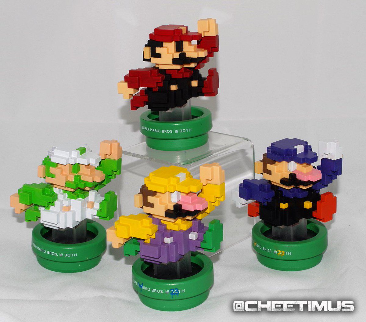 StuffOfNintendo's tweet image. Custom 8-Bit Mario Amiibos