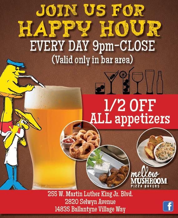 Late Night just got better!  Stop by &amp; enjoy 1/2 apps in our bar area 9pm-close.