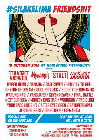 FRIENDSHITcrew's tweet image. Besok! @RossiMusic_  with @sahc96jkt @mynameisJKT10 @starlitpoppunk @MinorityJakarta @SENADAmedia @hyper_hero .