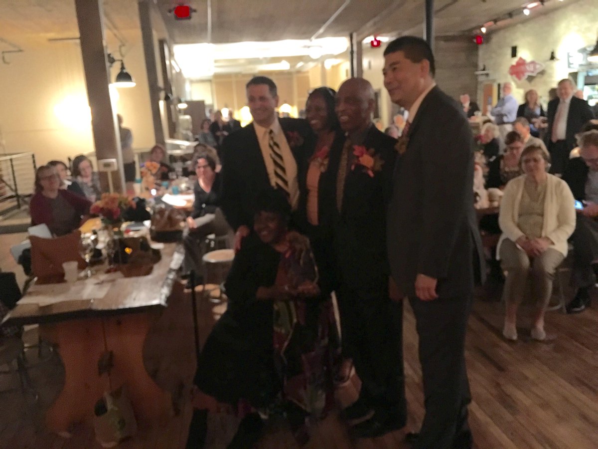 CTTMKE's tweet image. The Distinguished Educators of the Year Award goes to Reuben &amp;amp; Mildred Harpole. #celebrateteaching2015