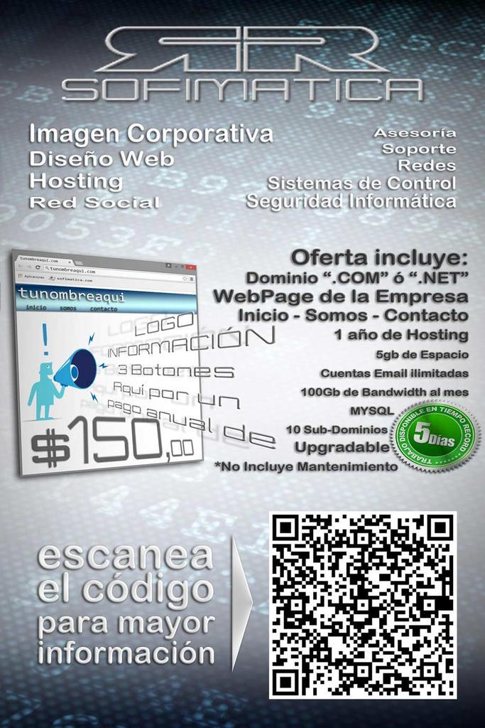 sofimatica's tweet image. Ponle un "punto-com" a tu negocio...
Un pago anual de $150.00
@hqclasificados
#Panama
🔗 sofimatica.com/oferta/
&amp;lt;&amp;gt;