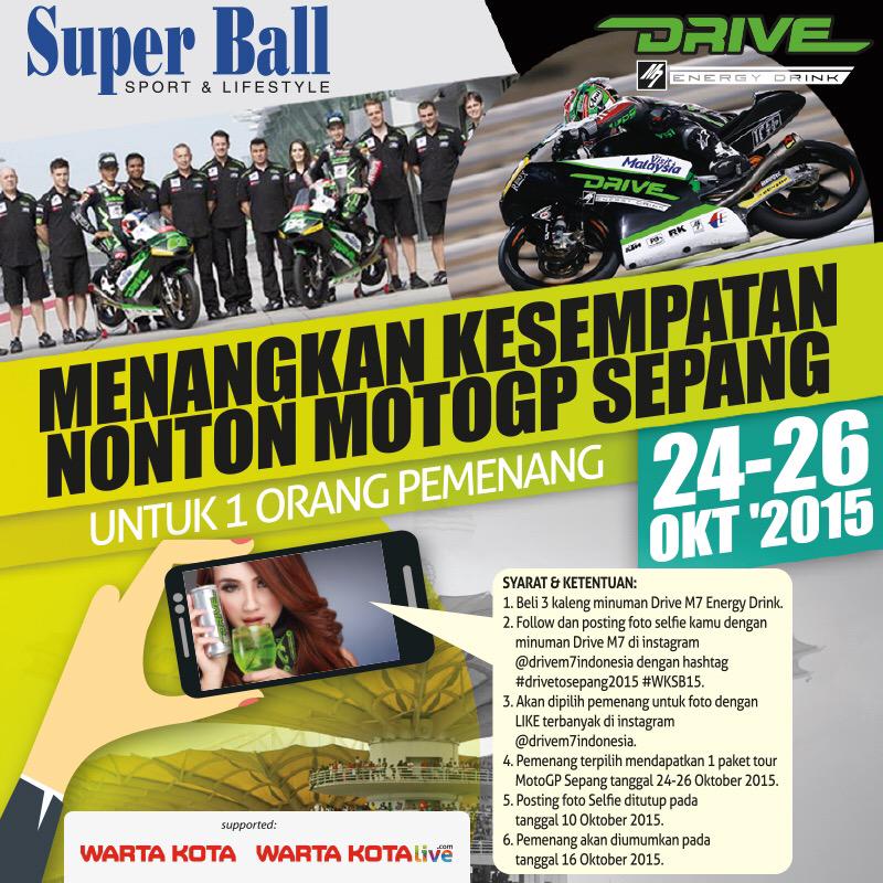 Ayo mau jd satu org yg mnjdi pemenang ga?Kpn lg kalian dpt kesempatan u/nntn MotoGP Sepang 24-26Okt15 <a href="/DriveM7IND/">Drive M7 Indonesia</a>