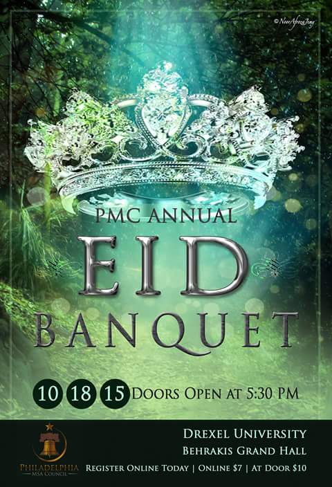 Philly_Council's tweet photo. Join us next Sunday, October 18th for our annual Eid Banquet. We hope to see you all there iA. Get ur ticket TODAY! http://t.co/Vl8ZolWNMb