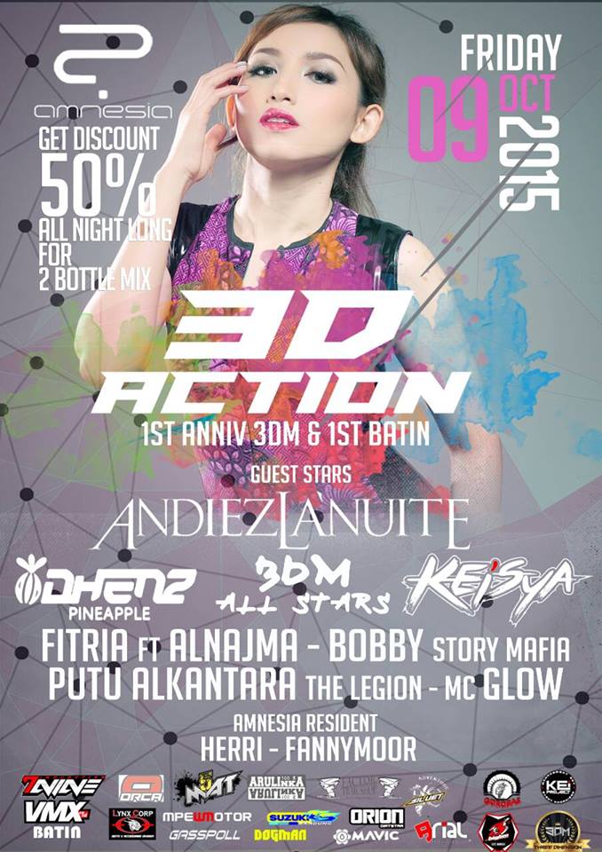 pineapplefamily's tweet photo. @andrekautsar #BdgTonight #WeekendParty #3DAction Friday, Oktober 09th 2015 At Amnesia Club http://t.co/dBlAHom8mM
