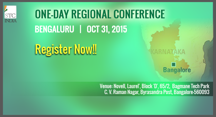 STCIndia's tweet image. Register now! STC India Bangalore Regional Conference-Oct 31 - stc-india.org/2015/10/regist…