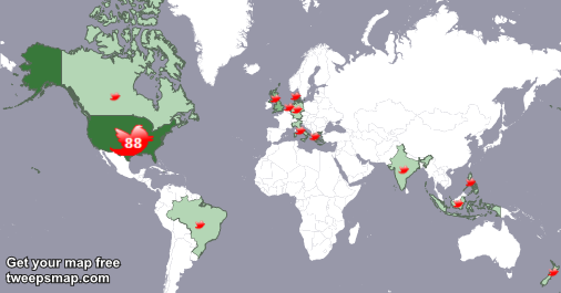 My followers live in USA (88%), UK.(4%)... Get your free map too: tweepsmap.com/!twinningblond…