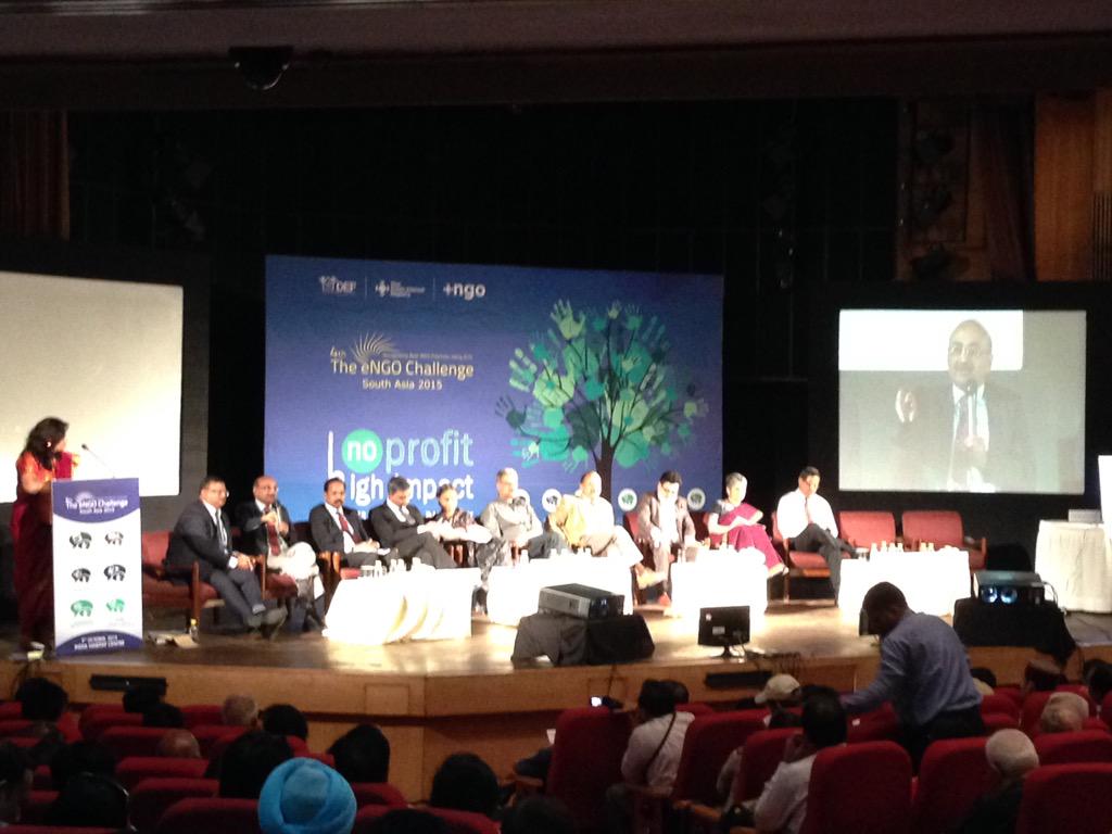 Actually today's focus "No Profit - High Impact" @ #engo15 &amp; tens of CSRs sharing their challenges engaging NGOs.