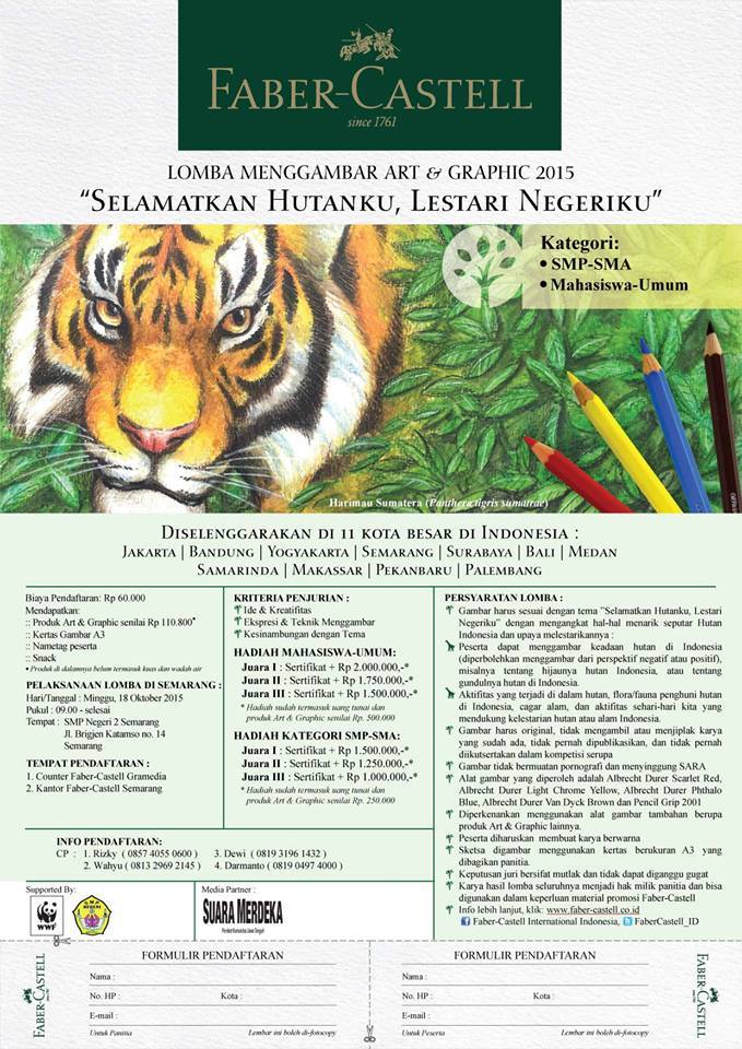 Ade_21sky's tweet photo. @ORArT_ORET LMB GBR FABER-CASTELL KTGRI SMP-SMA &amp; MHSWA-UMUM. SMG 18 OKT 2015 DI SMP 2 SMG.
MORE INFO:085740550600 http://t.co/VwzMf1w4et