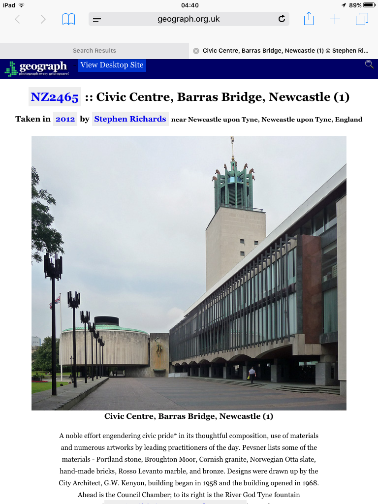 Geograph_Bob's tweet photo. @DrTeresaCairns #Newcastle #CivicCentre?
Try http://t.co/dMxpJWsQGx #PostWarBuilding @ #Geograph -add yours too! http://t.co/xSwFPo7rXC