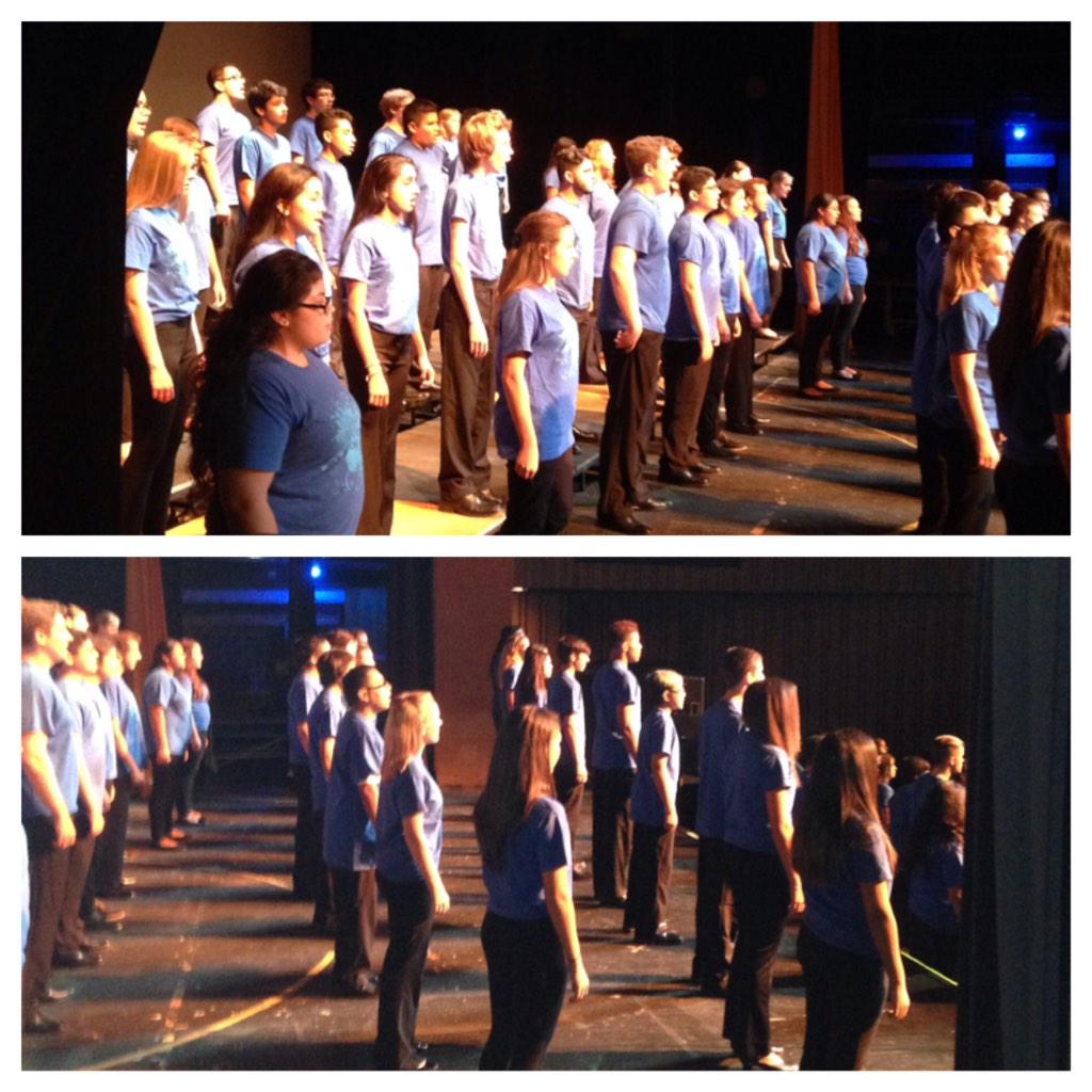 Backstage view of the kiddos singing "Homeland!" Congrats to all who performed tonight! #leydenpride #ProudTeachers