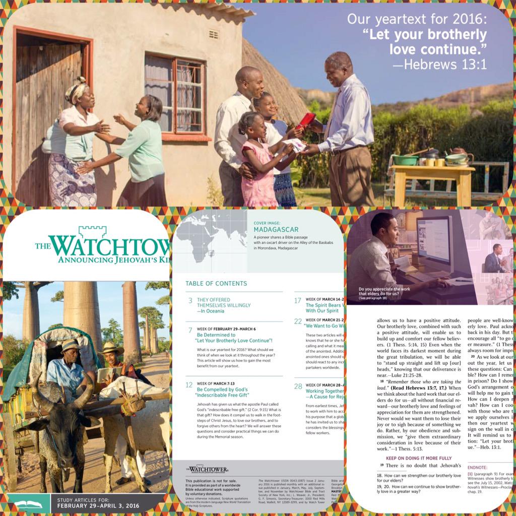 fatchoi27's tweet photo. This is our 2016 study watchtower
#JW #Watchtower #2016 #January #yeartext #study #endnotes #elders #Hebrews http://t.co/UfrgZHsGlQ