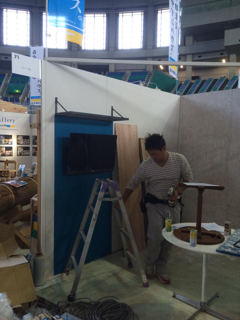 ぐんまリビングフェアに向け作業中！差し入れ受付中でーす😀