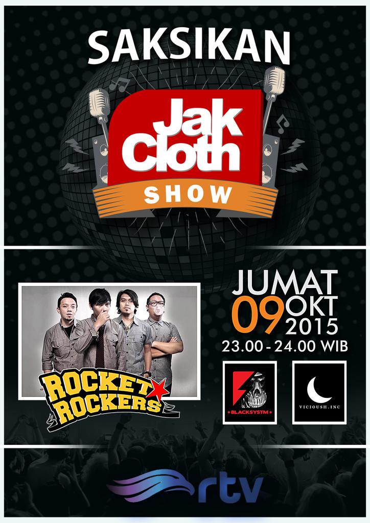 jakcloth_show's tweet photo. NANTI MALAM..!
@rocket_rockers , @BLACKSYSTM8 &amp; @vicioushcloth tayang di @langitRTV Jam 23.00 - 24.00 WIB
@JakCloth http://t.co/Na7wyF4B15