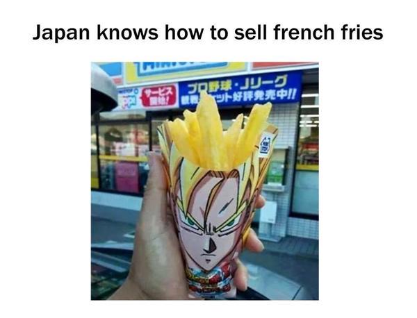 CauseWereGuys's tweet photo. How Japan does fries http://t.co/rDdWbs2tYB