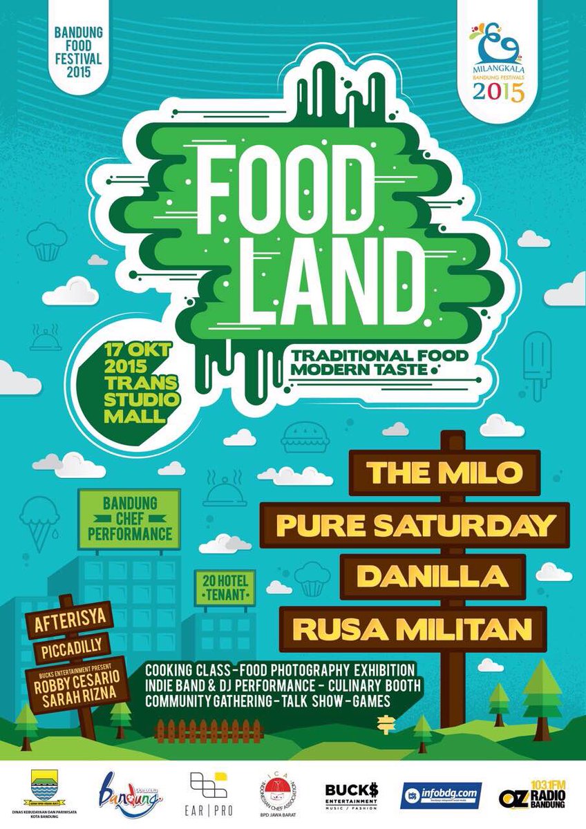 infobdg's tweet photo. Malam mingguannya wisata kuliner di #Foodland2015 aja! Pilihan kulinernya banyak loh! | 17 Okt TSM @foodland2015 http://t.co/CDGFe4e2xt