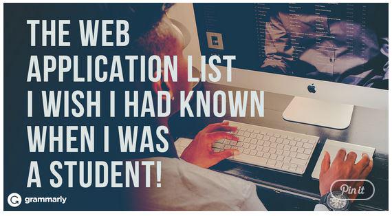 thisispithli's tweet photo. In Good company! The web applications I wish I had known when I was a student! http://t.co/bkUYsNm7eB @Grammarly http://t.co/T9QFa01Bke