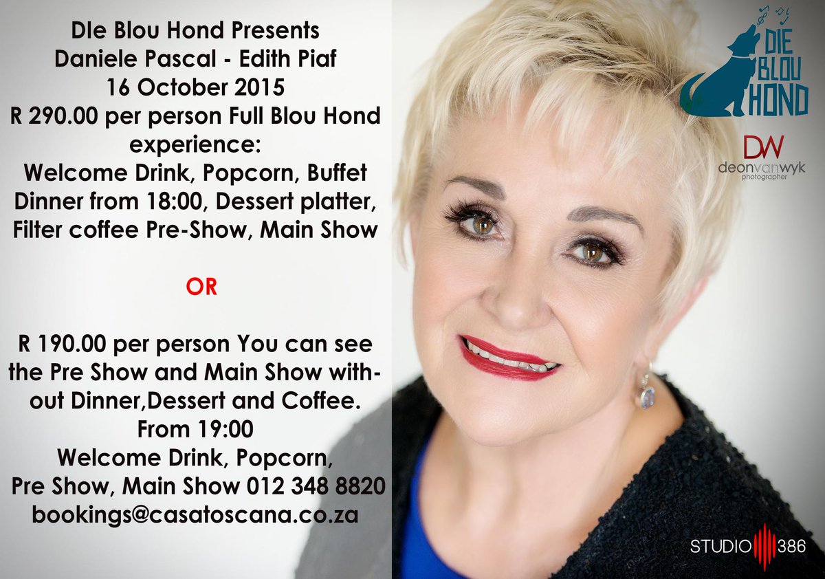 DieBlouHondTuis's tweet photo. #blouhonddagboek 13-16Oct @kevinleoza @steveashleysa  @HeuningOfficial #danielepascal bookings@casatoscana.co.za http://t.co/rvPsBKHCIq