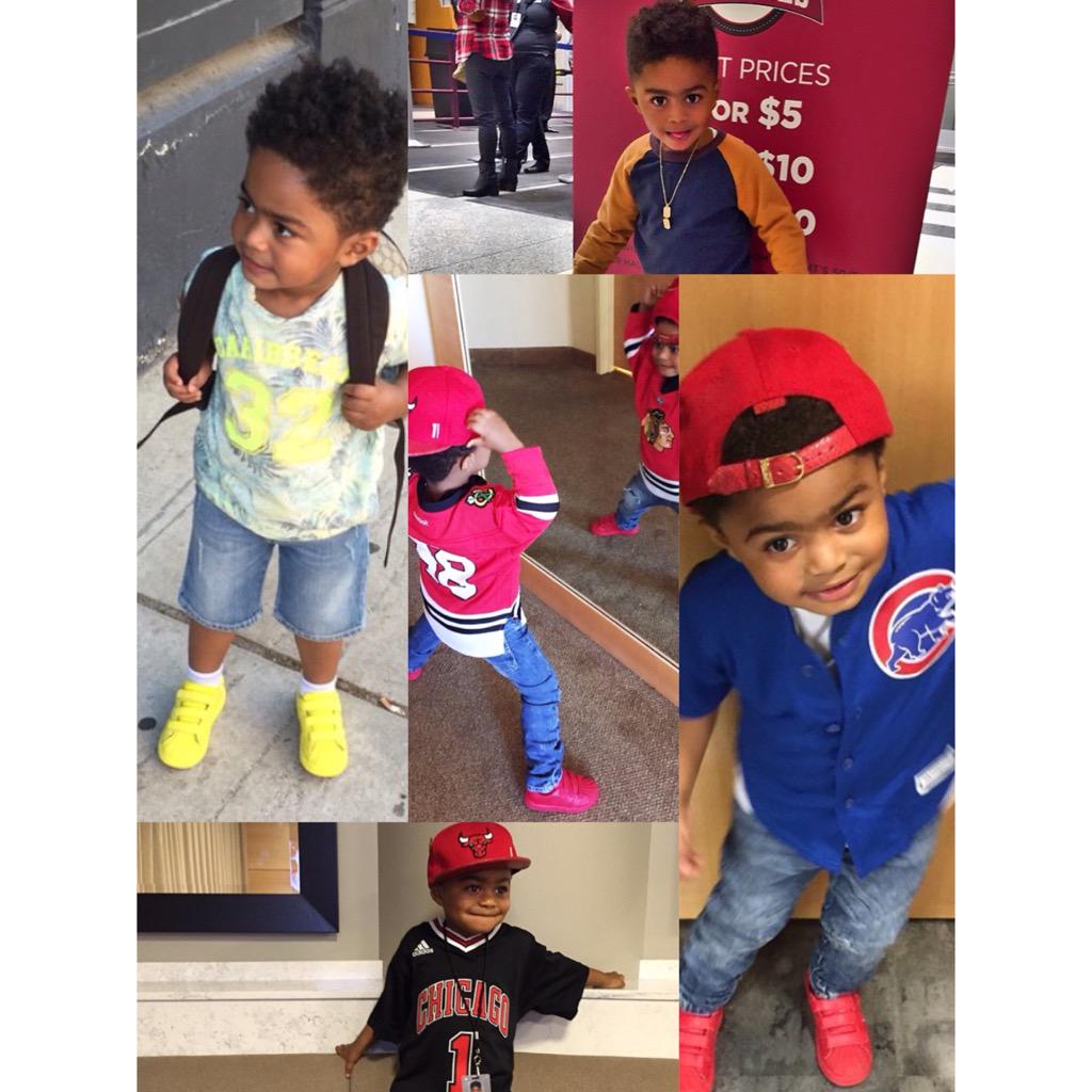 Happy 3rd Birthday to my son PJ  me & Derrick Rose love you baby .  