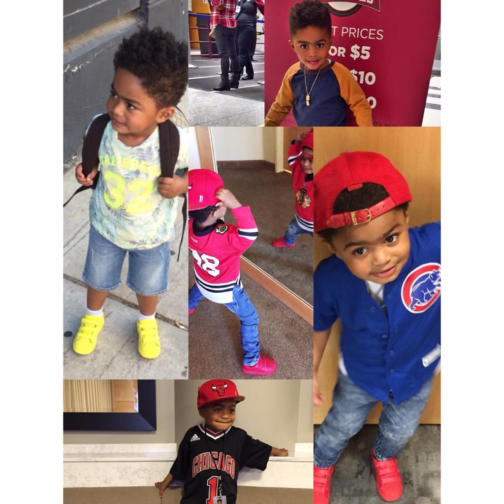 Happy 3rd Birthday to my son PJ  me & Derrick Rose love you baby .  